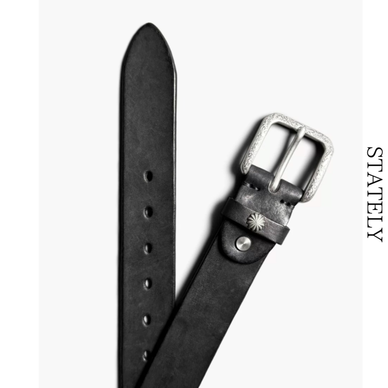 Vintage Buckle レザーベルト/3color_A09・画像7