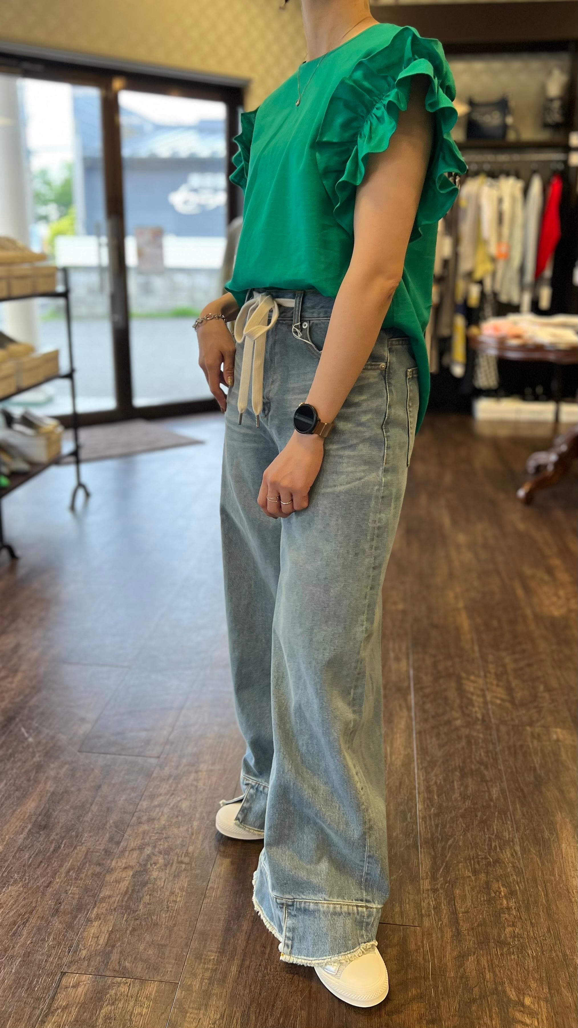 SALE CYAN TOKYO スリットヘムビンテージバギーパンツ No.510345