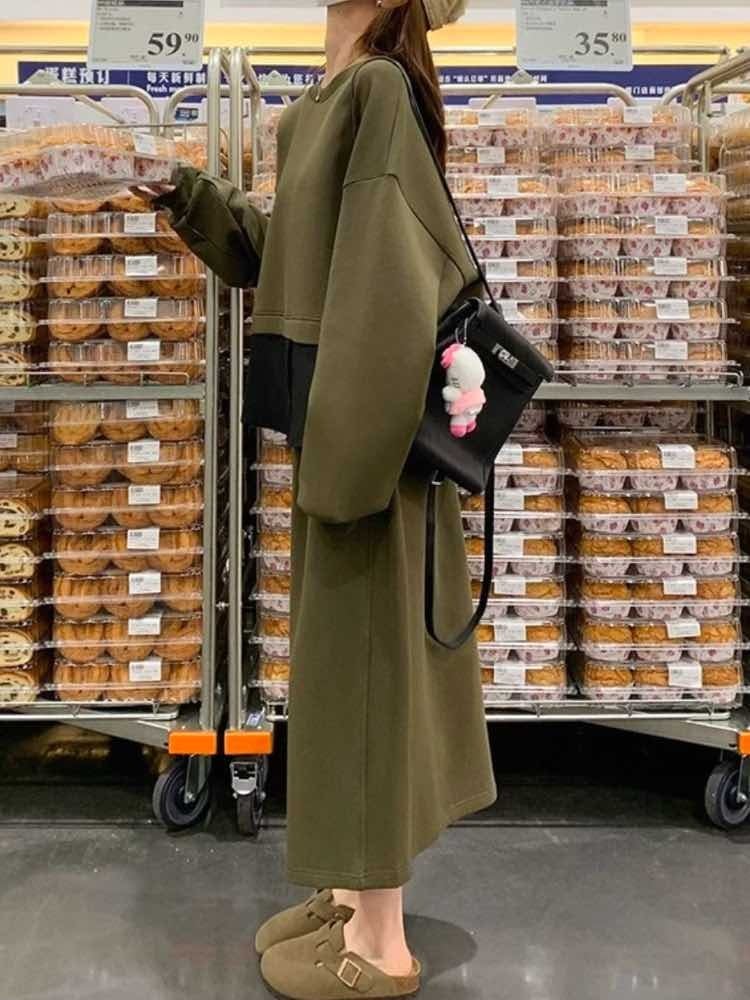 悩まずサクッとお洒落コーデが完成 バイカラースウェット