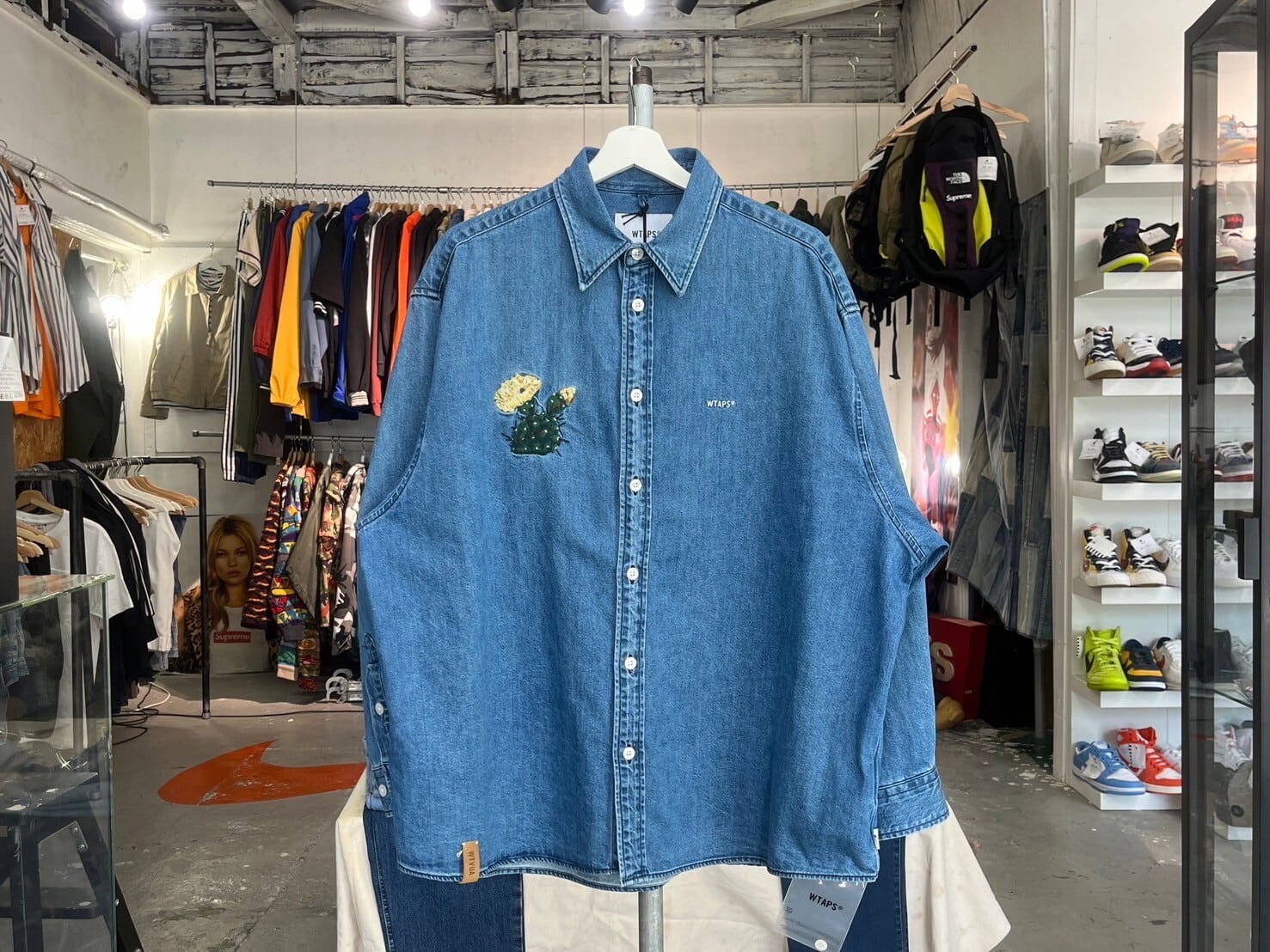 WTAPS ALLMAN / LS / COTTON. DENIM SHIRT CACTO INDIGO 02 241CWDT 