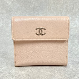 ※Reserved items※  CHANEL シャネル 二つ折り財布 キャビアスキン ピンク 5683-202203