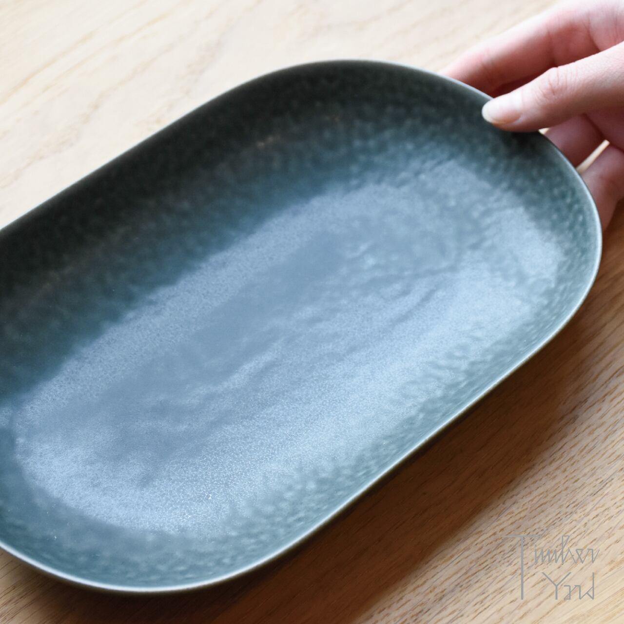 ReIRABO oval plate M / winter night gray / リイラボ / オーバル
