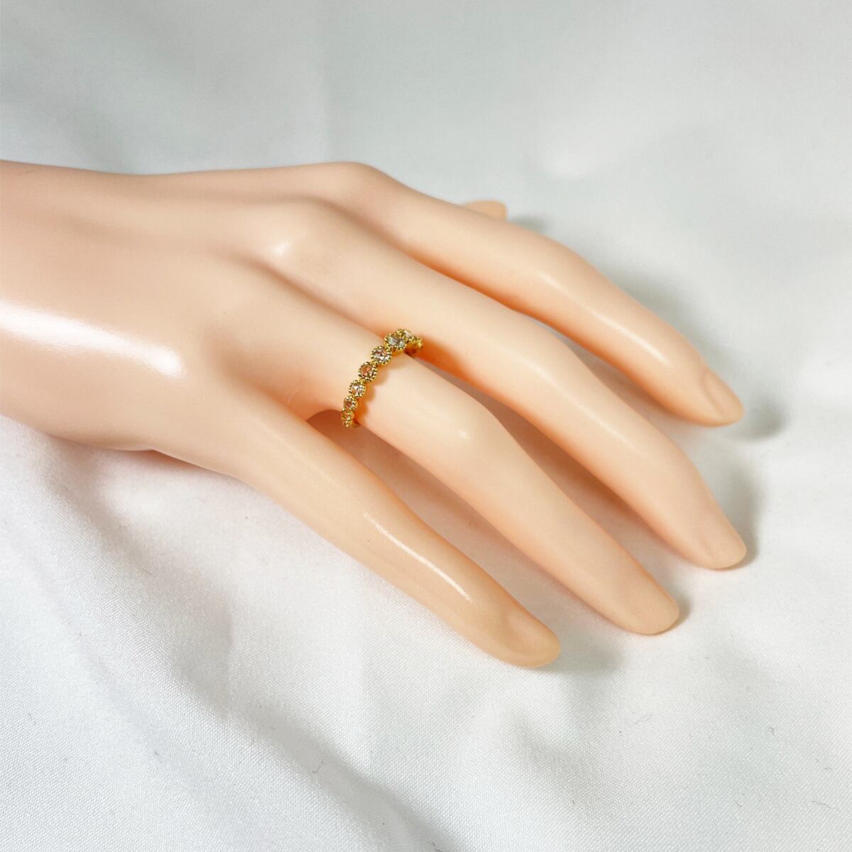 K18YG 0.25ct ローズカットダイヤモンドリング K18YG 0.25ct ローズカットダイヤモンドリング