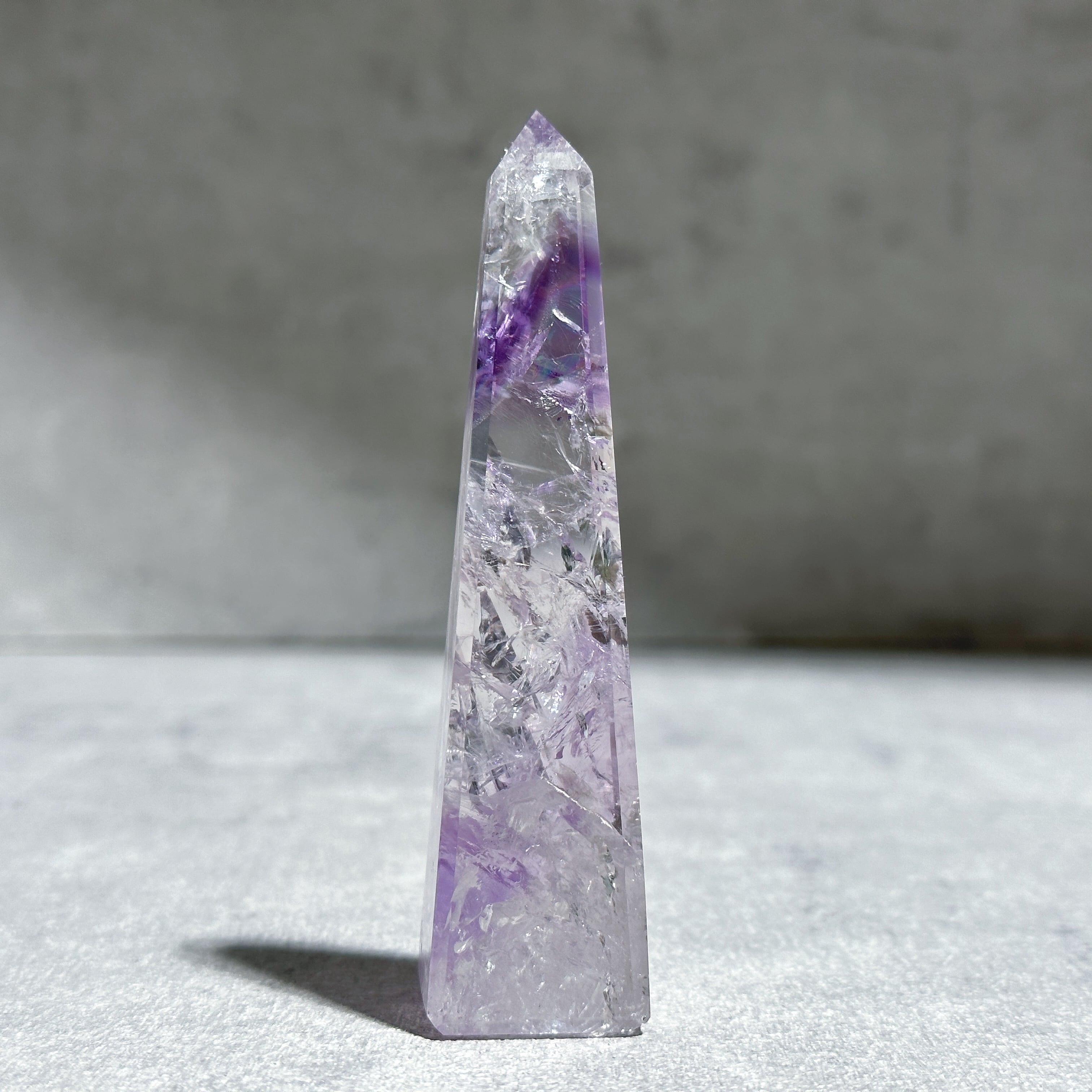 透明感・虹◎ファントムアメジスト オベリスク03◇Phantom Amethyst