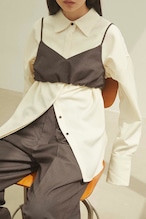 DU250730 Herringbone Over Size Shirt