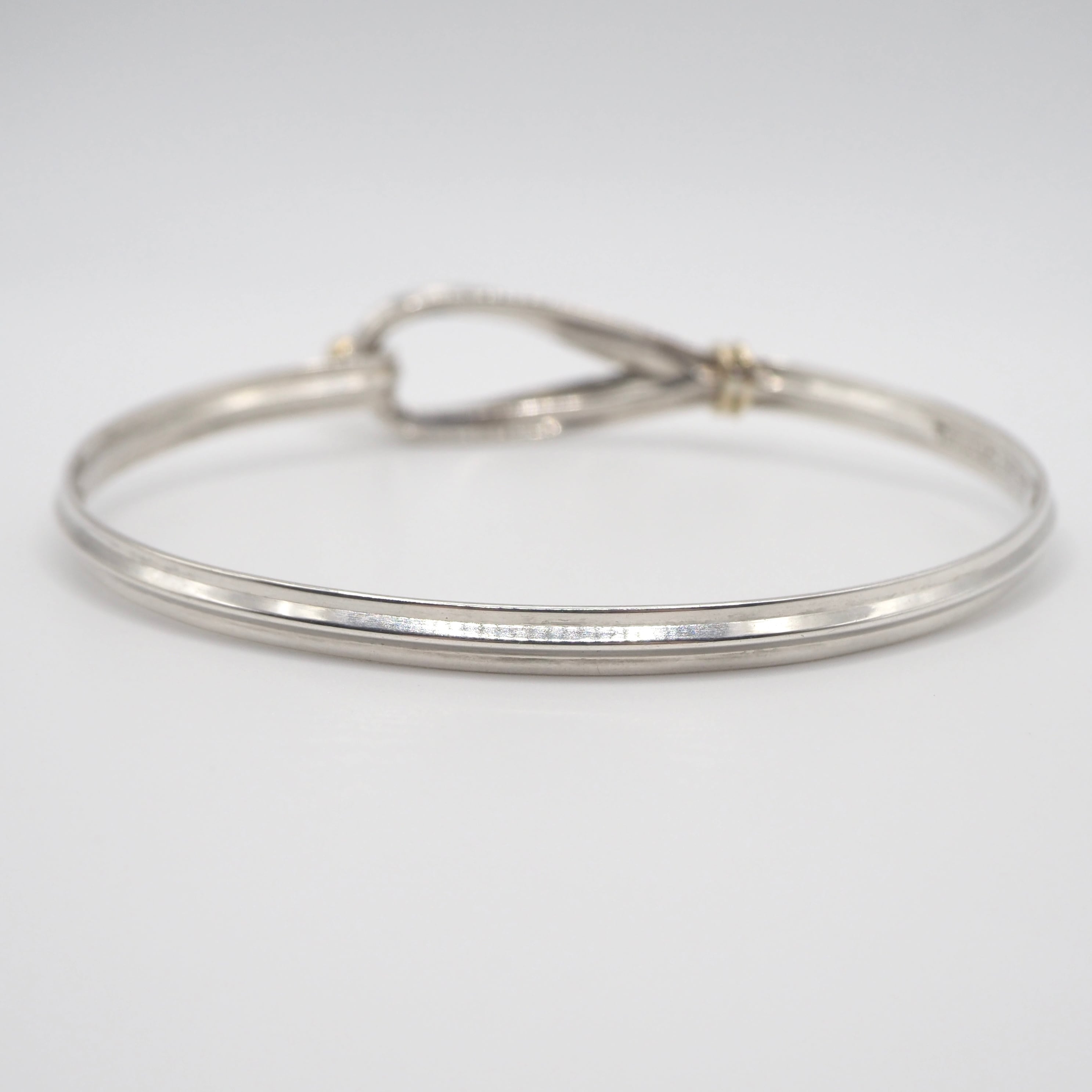 Tiffany&Co. フック&アイバングル シルバー925 K18 ティファニー