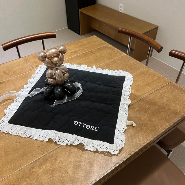 【予約】Black heart mat / Lolifa select　韓国犬服