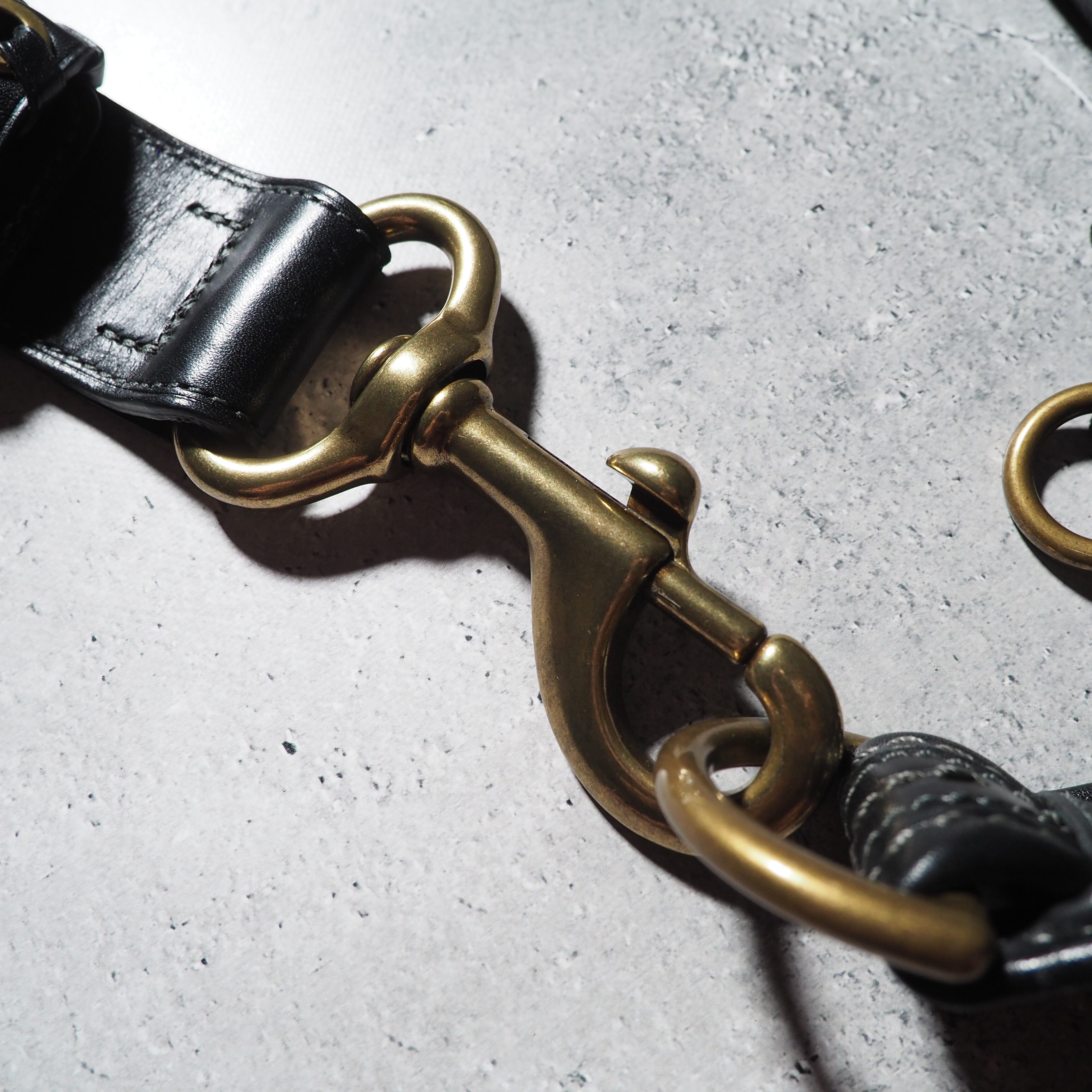 ” COACH ” Black leather 2ways hand shoulder Bag