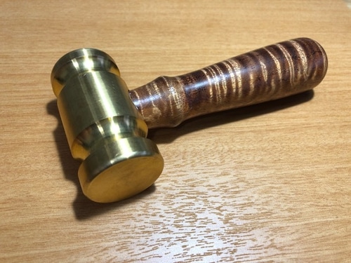真鍮ショートハンマー/brass short hammer/ハワイアンコア