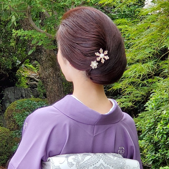 月光花 L 雪の花 かんざし 南洋真珠ふぞろい Atelier華e アトリエハナエ