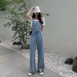 【韓国通販 dgo】high-waist denim light blue overall （B0726）