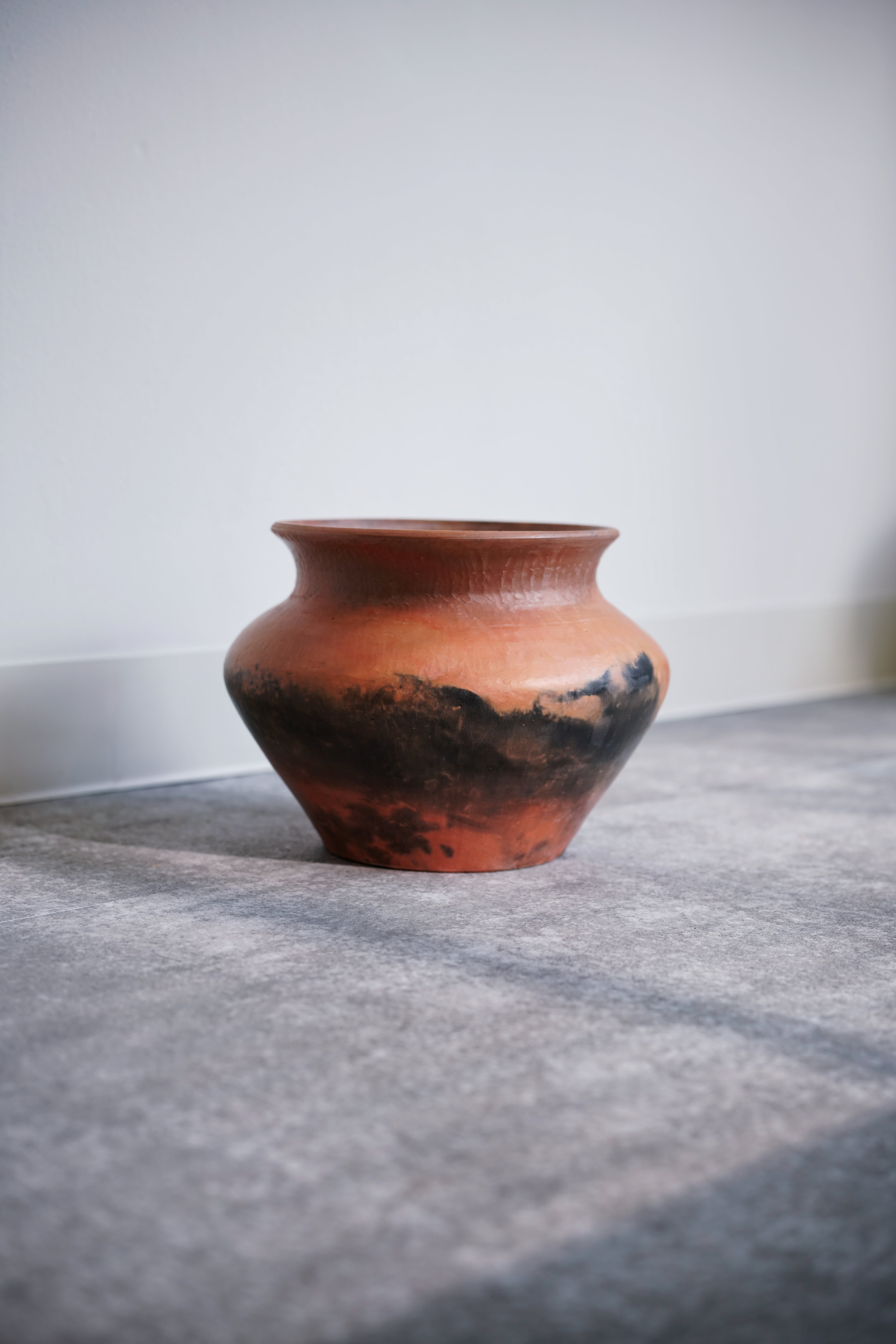 dairoku pot 炭化岩鉢 dairoku pottery 黒鉢 | 19cm 陶器 - WALL -CRAFT & ANTIQUE-