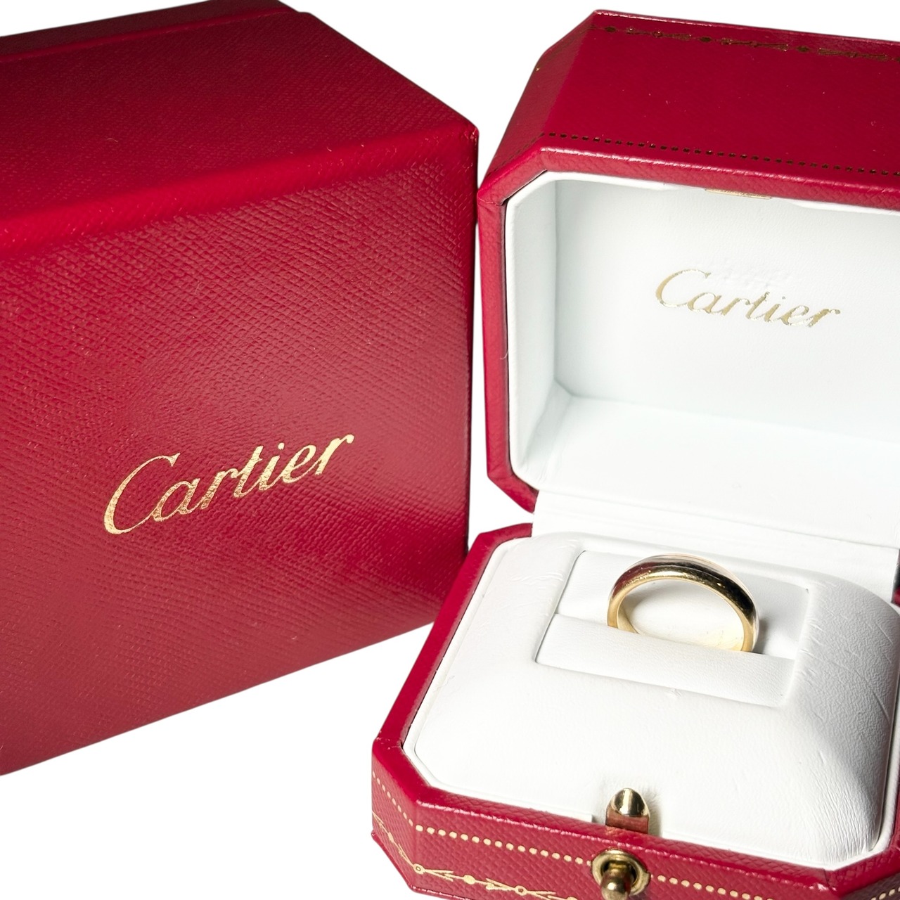 vintage CARTIER k18 gold trinity band ring “Vendome” #49