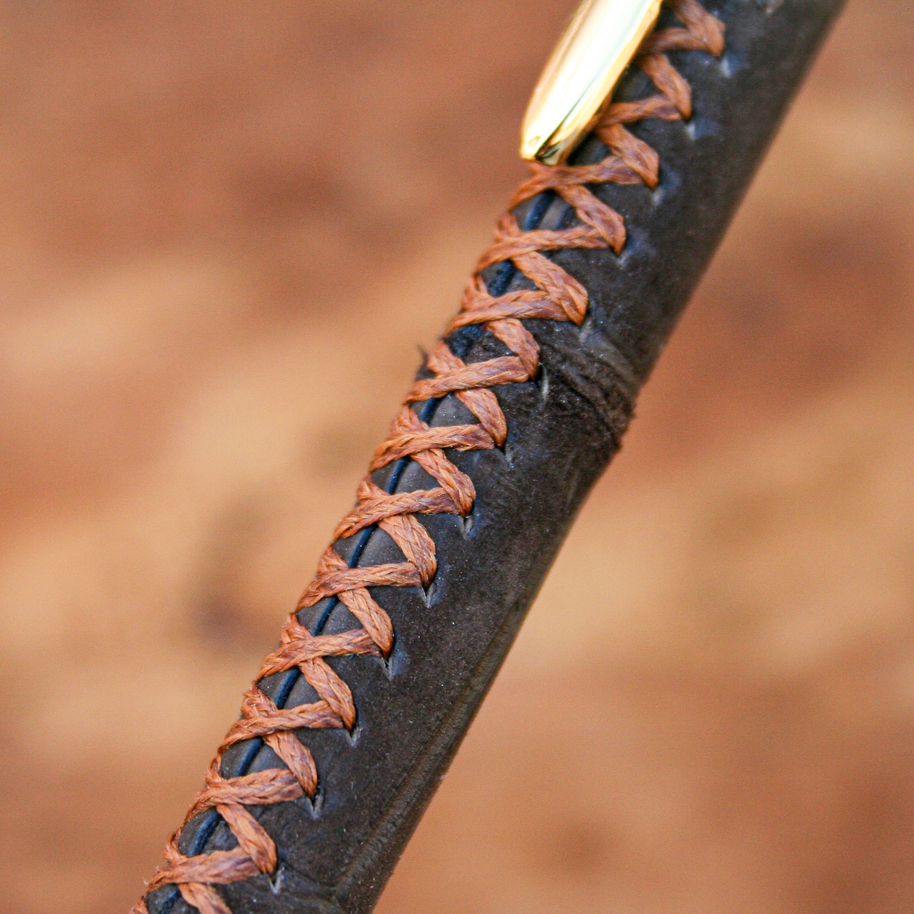 ★不定期販売★ 革軸ペン【クロコダイル ヌバック ブラウン】