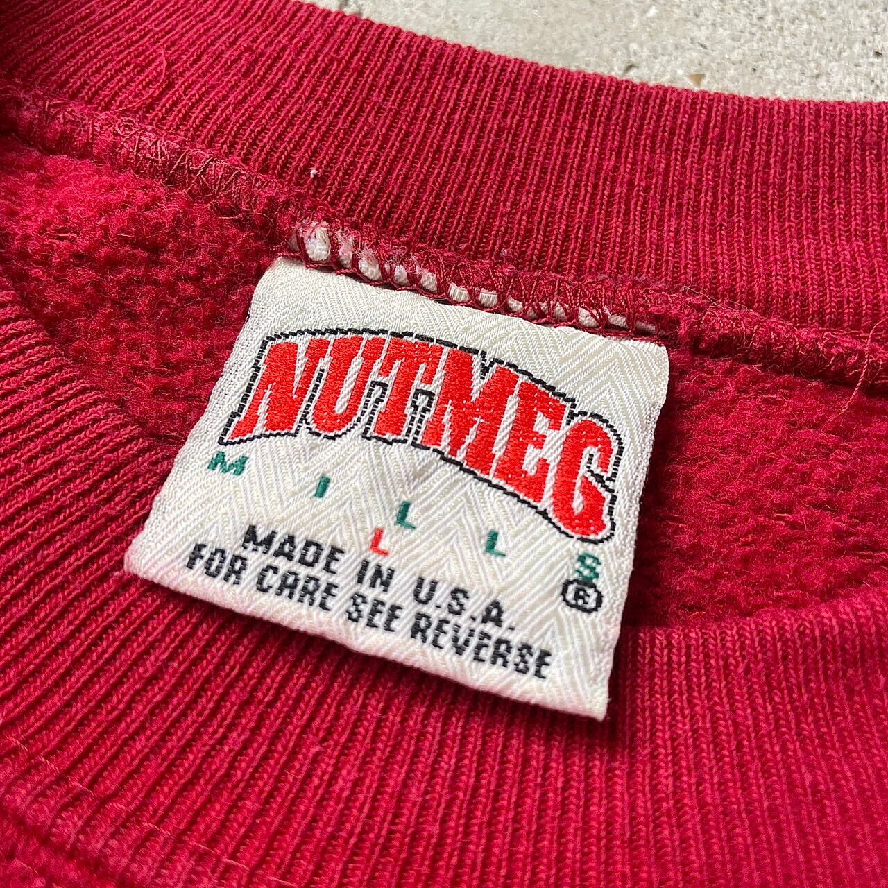 【USA製】 90s NUTMEG MILLS トレーナー　スウェット NUTMEG MILLS ナツメグミルズ 米国製 スウェット トレーナー XL NUTMEG