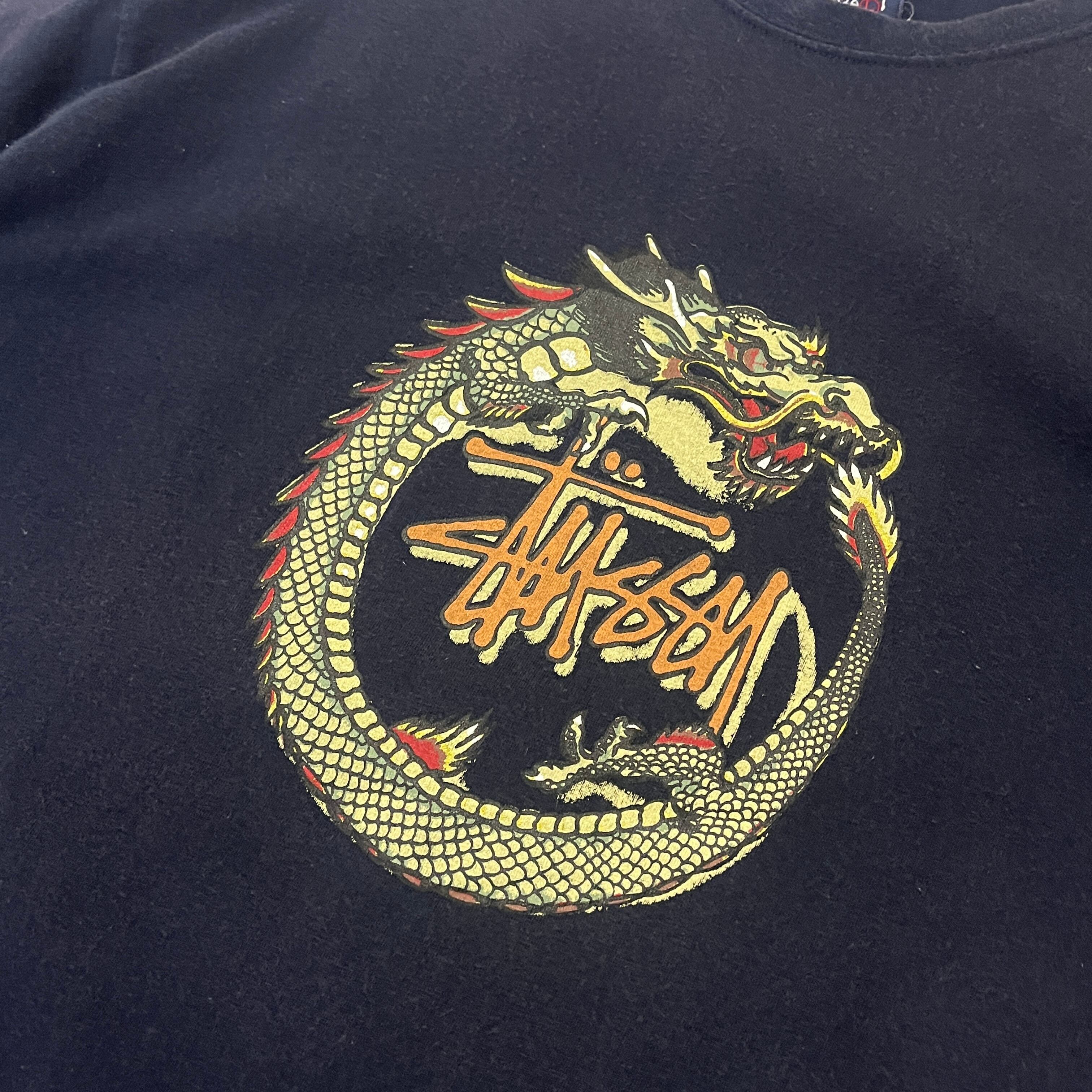 90s オーストラリア製 OLD STUSSY ドラゴンデザイン Tシャツ オールド