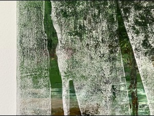 「小樽・森」ワックスアート　335x335x15mm