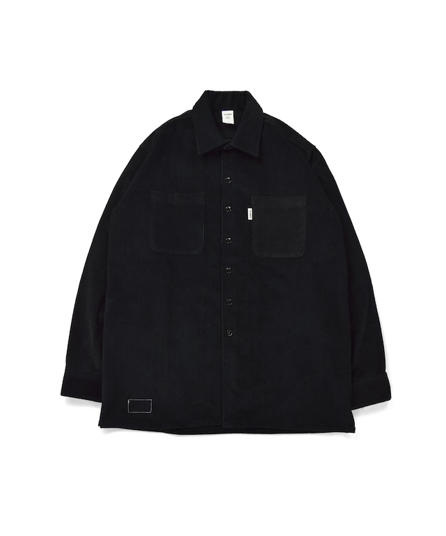 Corduroy Over Work Shirt / BLACK