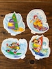 McDonald's FUN TIMES Sticker 4set Surfing/マクドナルド ステッカー 4枚セット ドナルド グリマス バーディー ハンバーグラー サーフィン