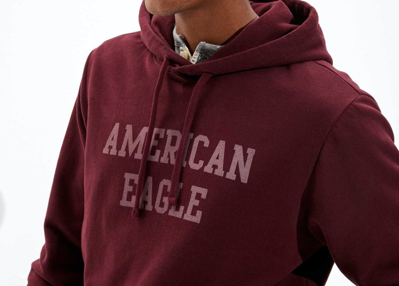 メンズ【並行輸入品】US American Eagle XS　小さいサイズ　紐付き　フリースパーカー　グラフィック　ロゴ