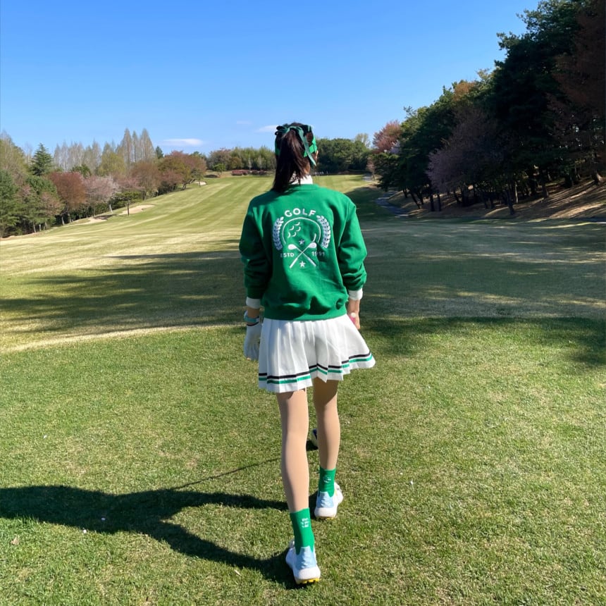 刺繍デザインラウンドネックトレーナー | Festa Golf