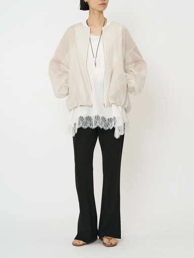 【CHIGNON】ソフトリブフレアパンツ　3861-069GL