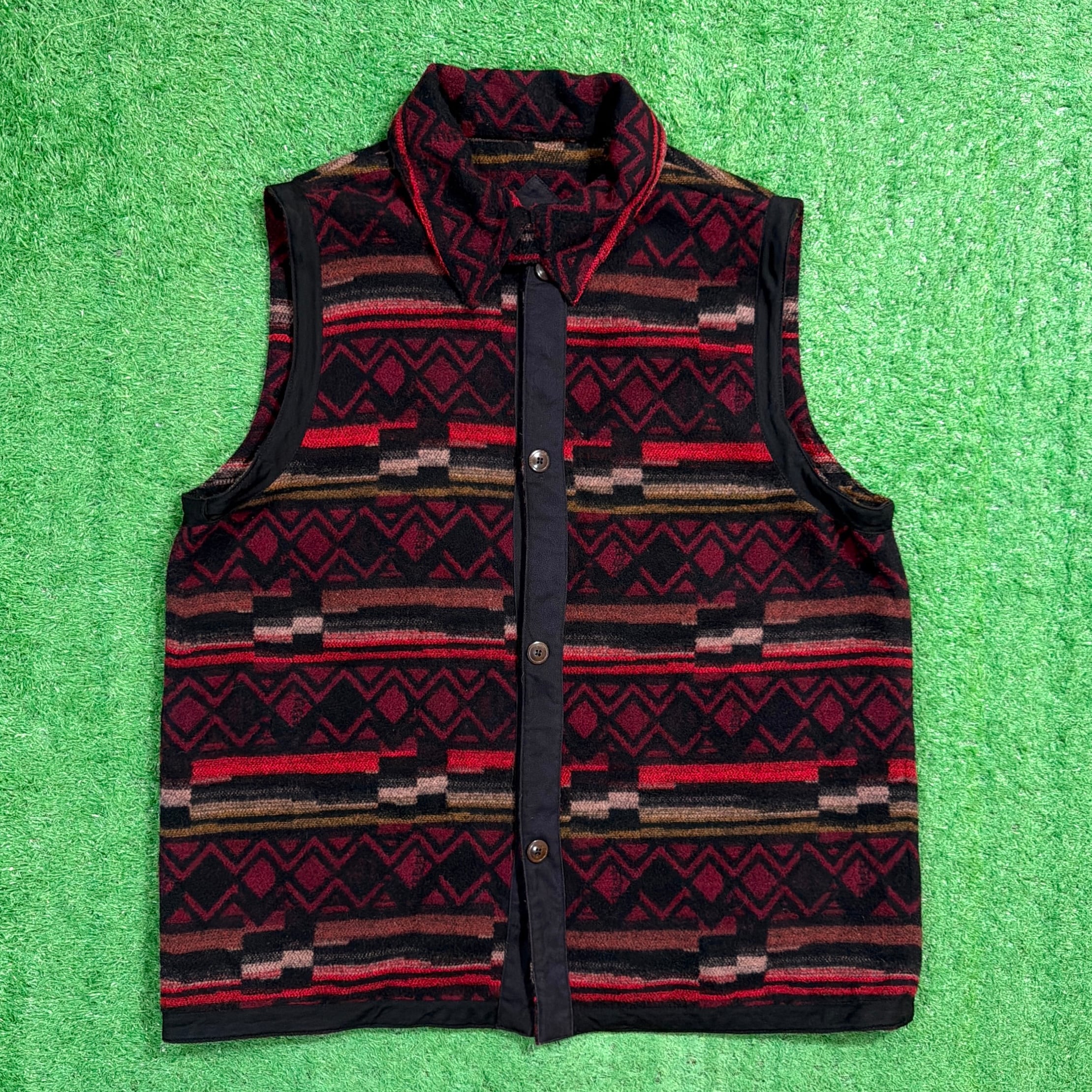 Men's】 90s ネイティブ柄 ベスト / 90年代 古着 メンズ オルテガ