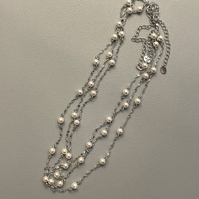 suzyaccシルバー天の川パールネックレス