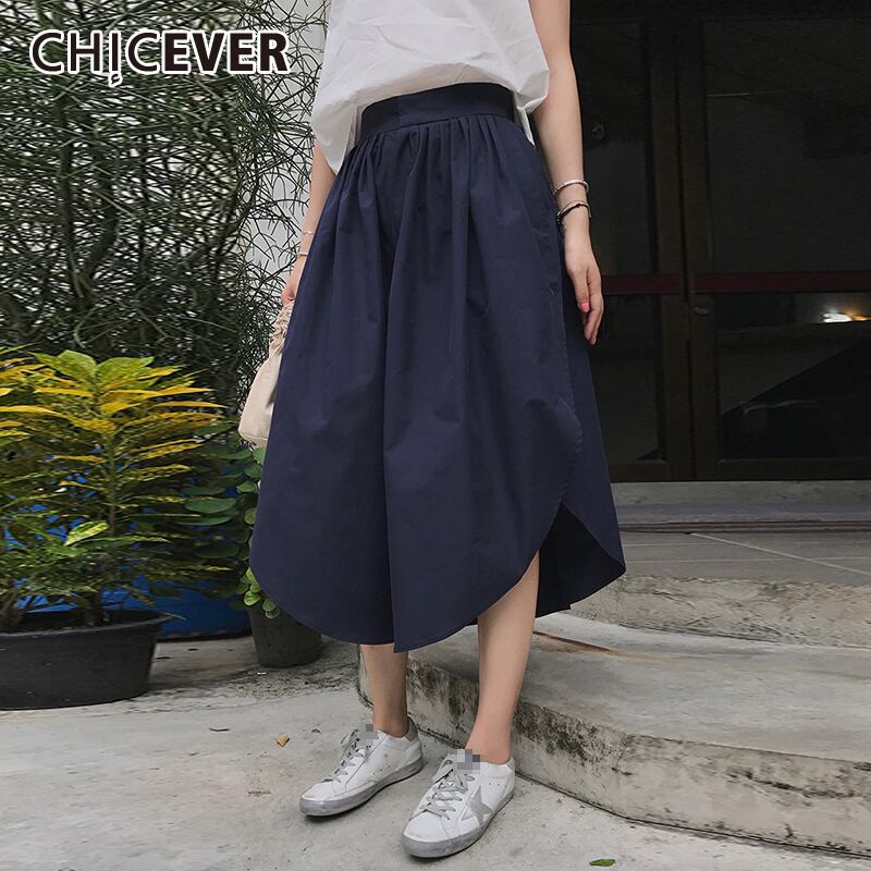 CHICEVERスプリットワイドレッグパンツウエストシャーリングポケットラージサイズイレギュラールーズパンツ2020秋 大きめサイズ オータム 秋物 ワイドパンツ 6base541472589913