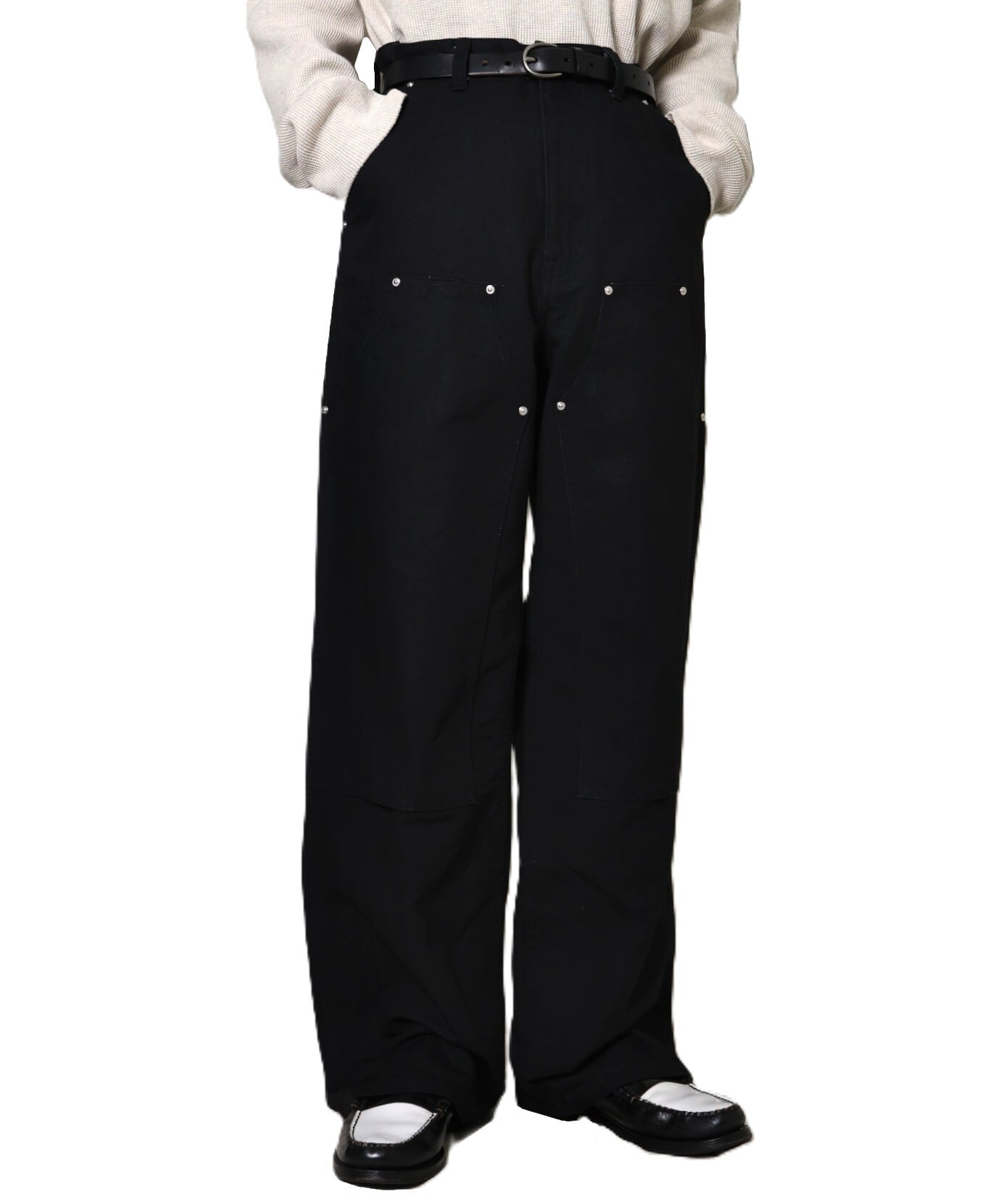 UNUSED / UW1190 DOUBLE KNEE DUCK PANTS(BLACK) | AfterSchool