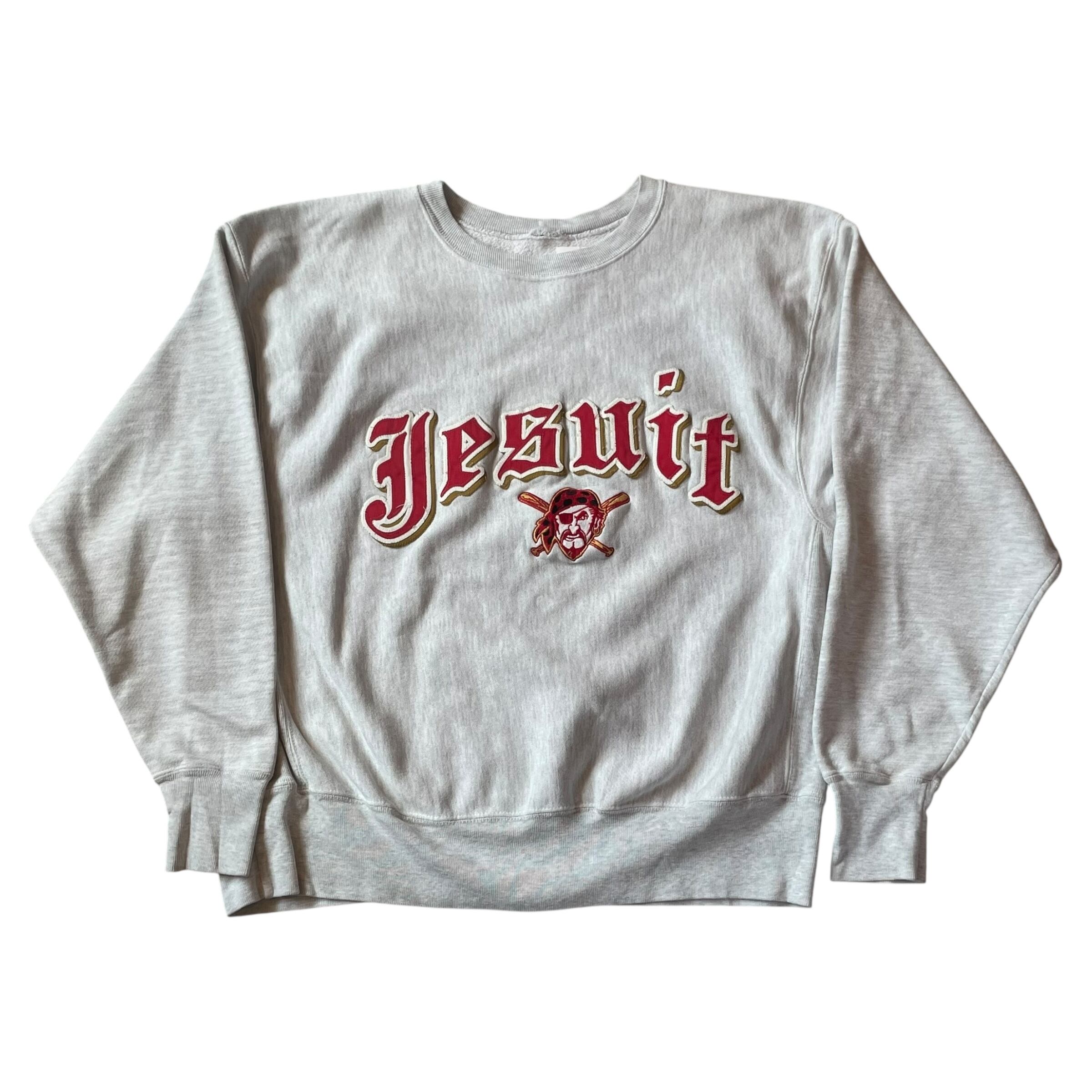 〜90s Champion R/W "Jesuit" embroidery sweat