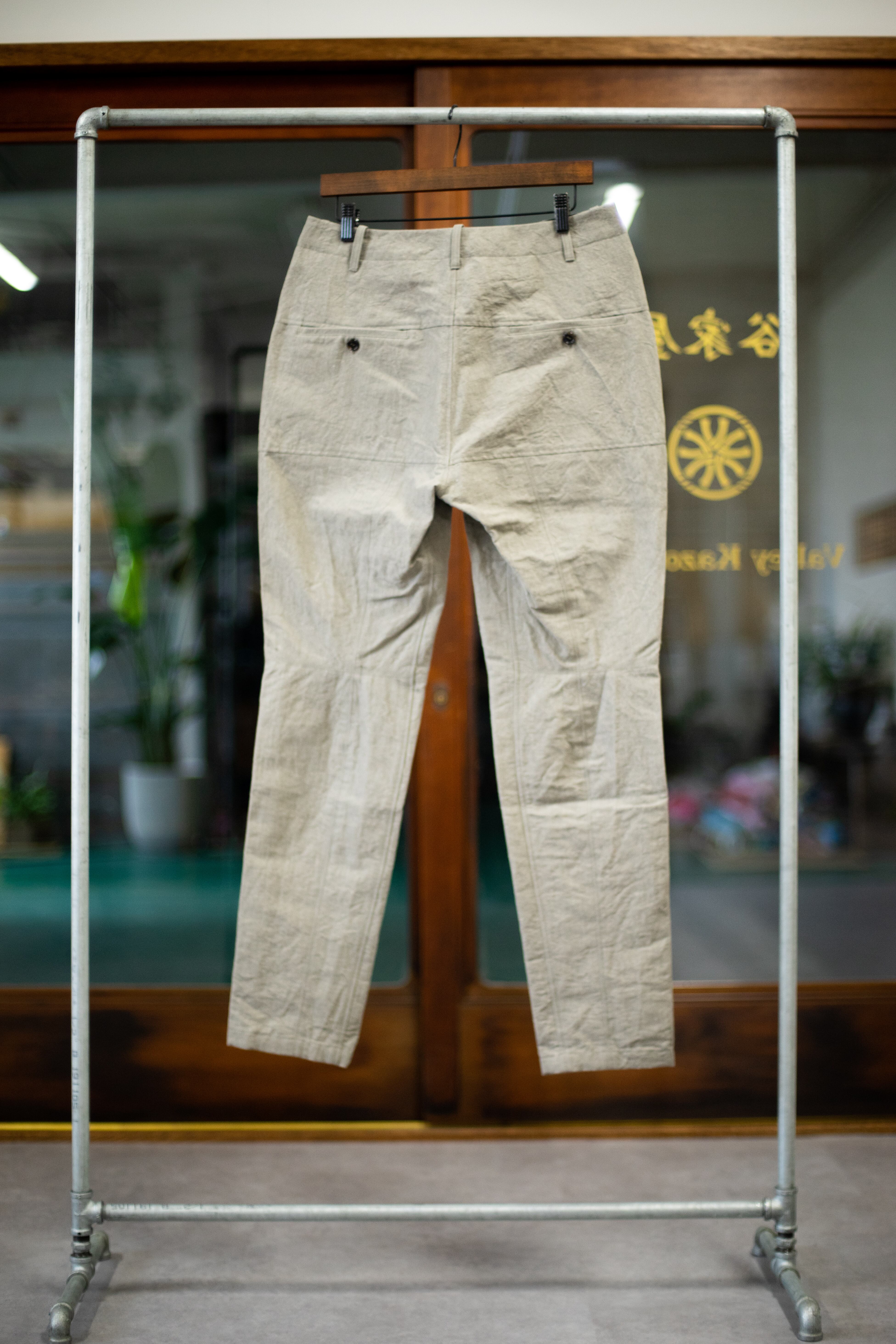 山内 高密度コットンリネンバフ立体切り替えパンツ(yc67) | 谷家屋 