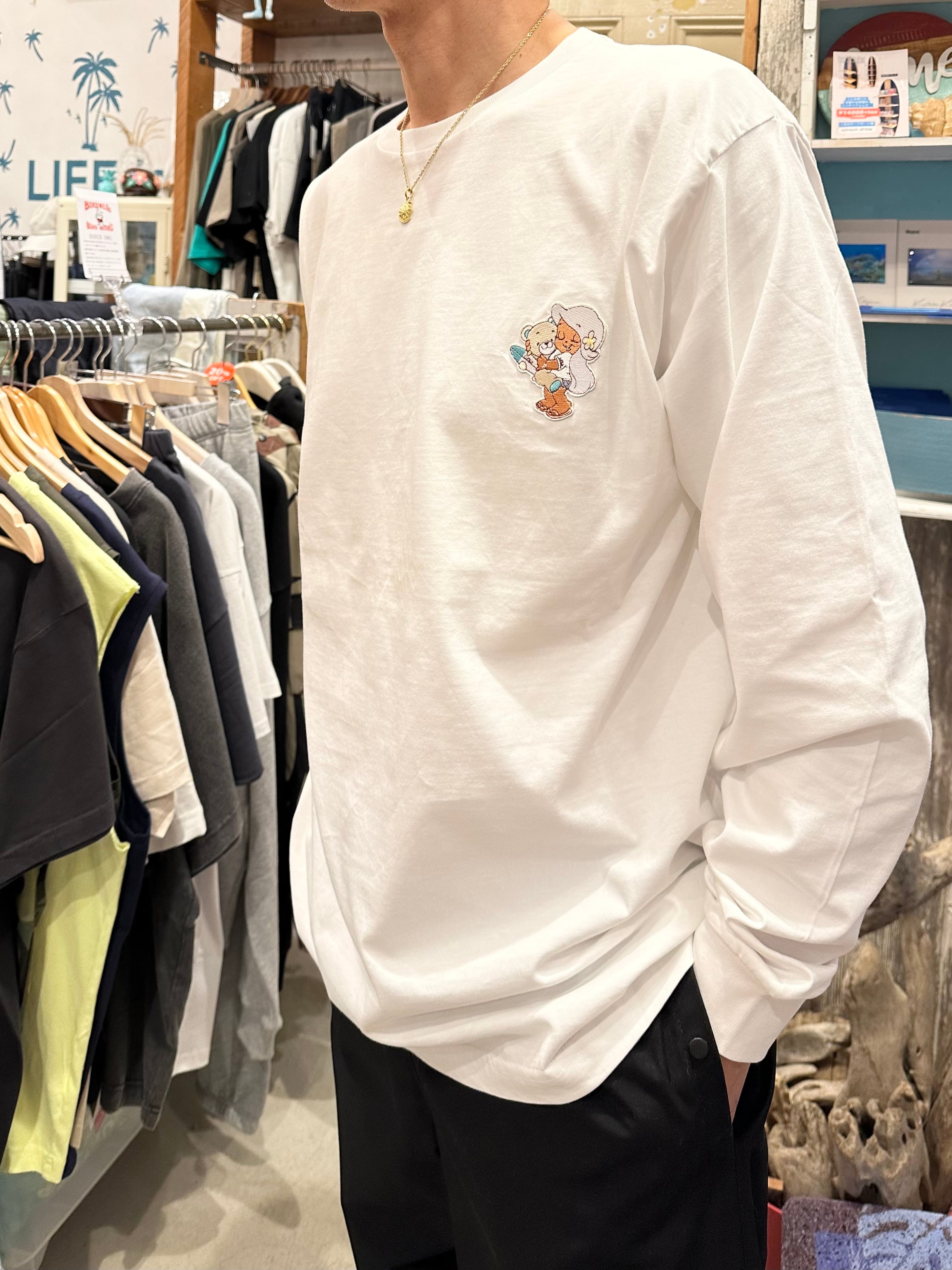 LIFE is bear × mapua 刺繍ワッペンロンT ¥5,800+tax