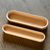 四十沢木材工芸　くりぬきさじ箱(1個)/ Hollowed-out Cutlery Serving Tray Wide［2104330000216］
