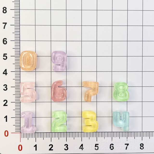マカロンカラーDIYアクセサリー文字セット