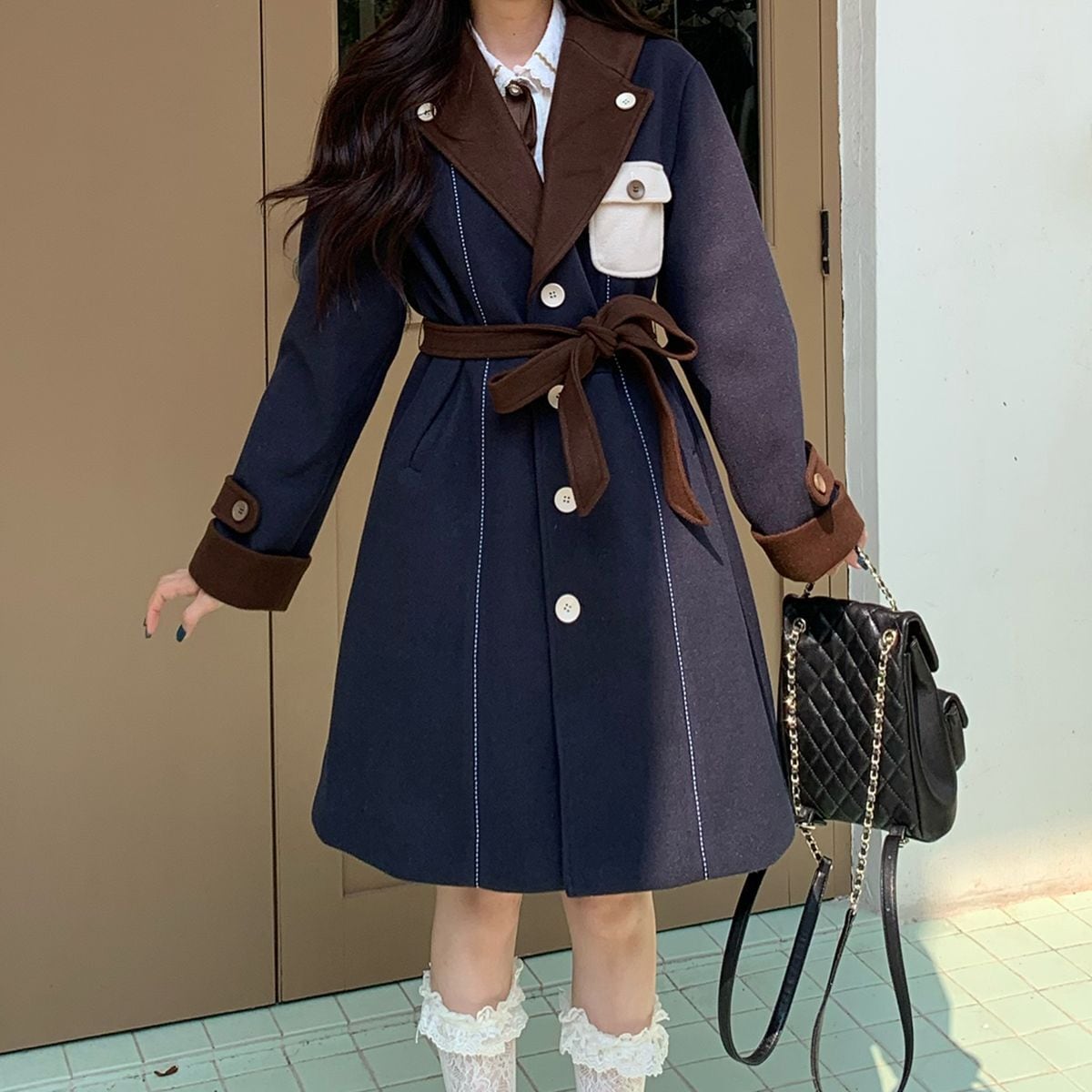 学園風ネイビー×ブラウンコート | Maiden's Rêve