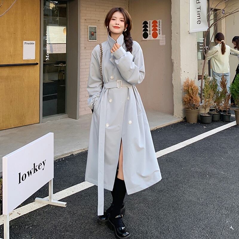 スプリングオータム薄手コート スタイルロング 春物 秋物 試着室30622042789