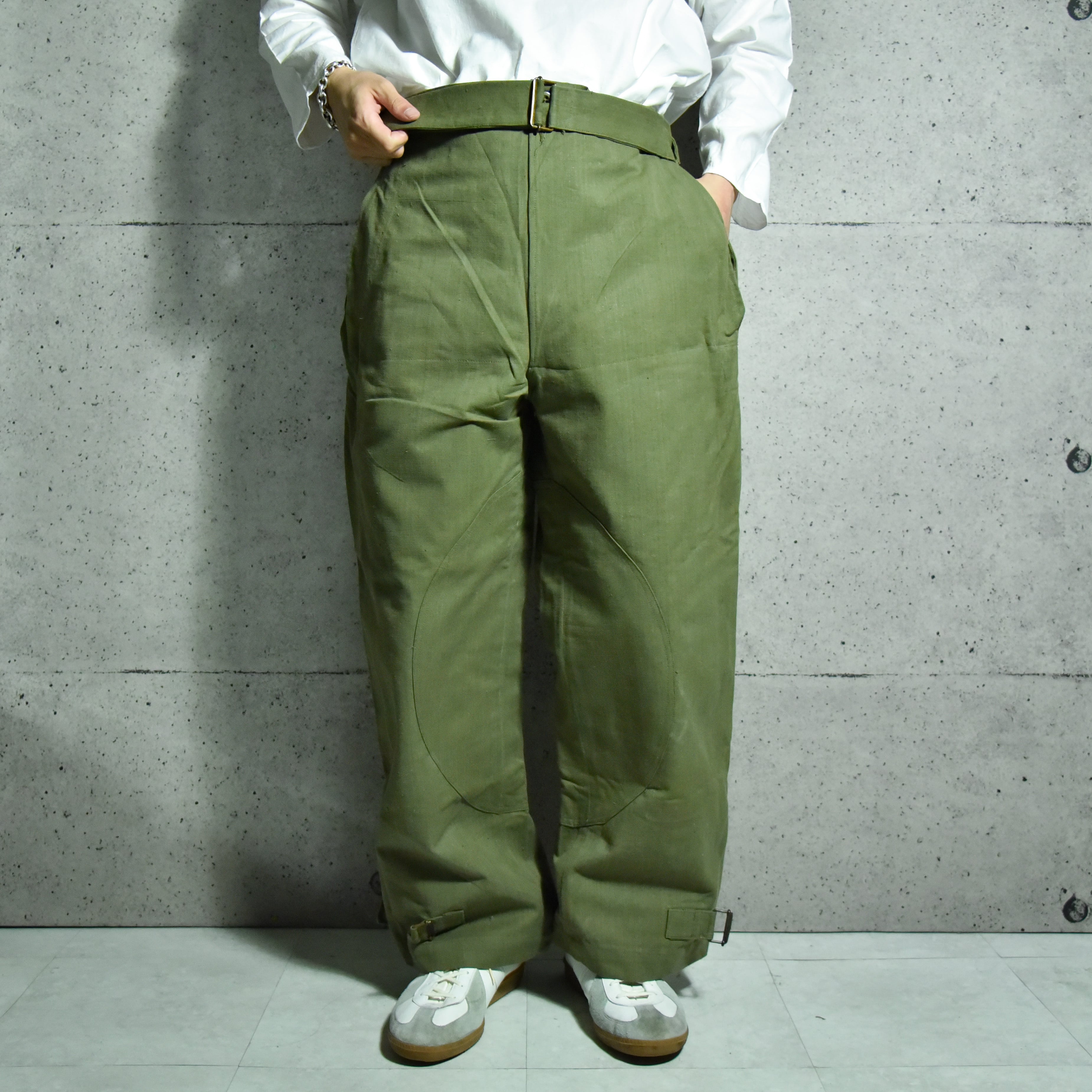 DEAD STOCK】40-50s French Army M-35 Motorcycle Pants フランス軍 