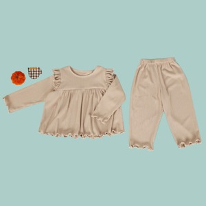 【予約】型紙のみ｜子ども用 ラッフル上下セット｜サイズ90〜150｜商用利用OK｜P1678