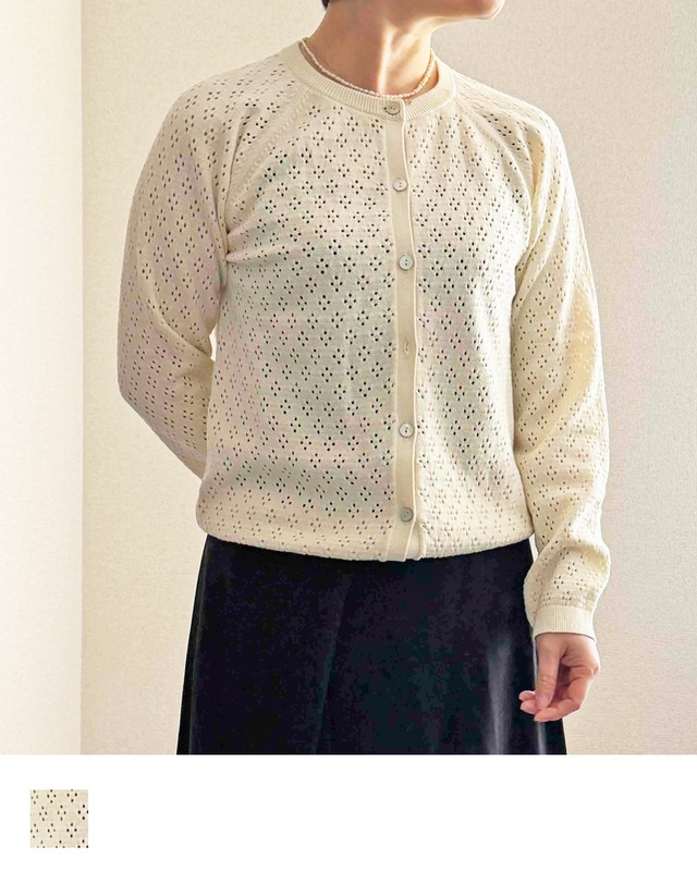 【3/9.21:00 online start!】「FUB」レースカーディガン/オーガニックコットン100％【手洗い可】