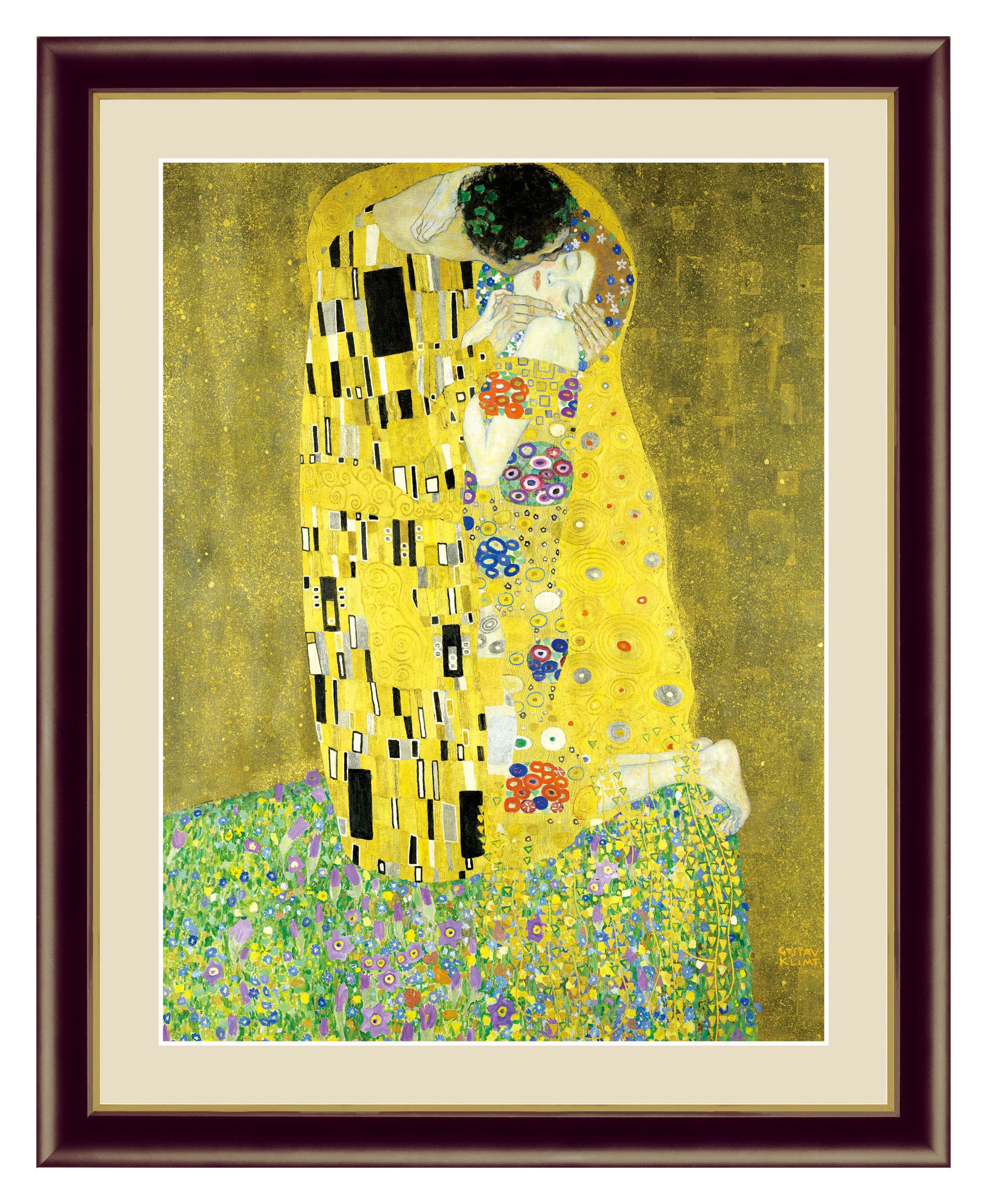グスタフ・クリムト作品「接吻」高精彩巧芸画 クリムト 絵画 | アート 