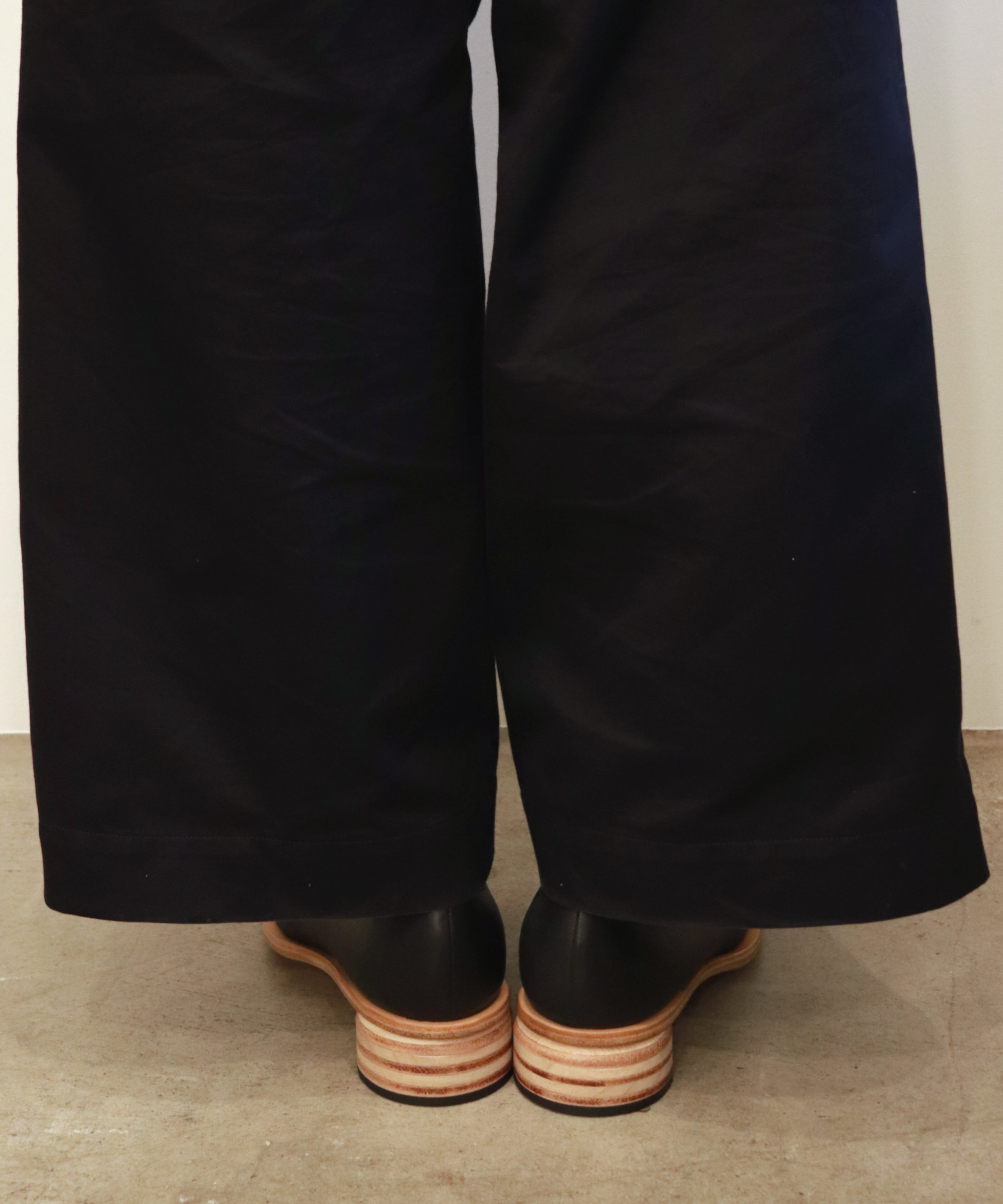 MARIEOHIRA / SHO-001 Paulownia Slipon / Black / Sole Natural