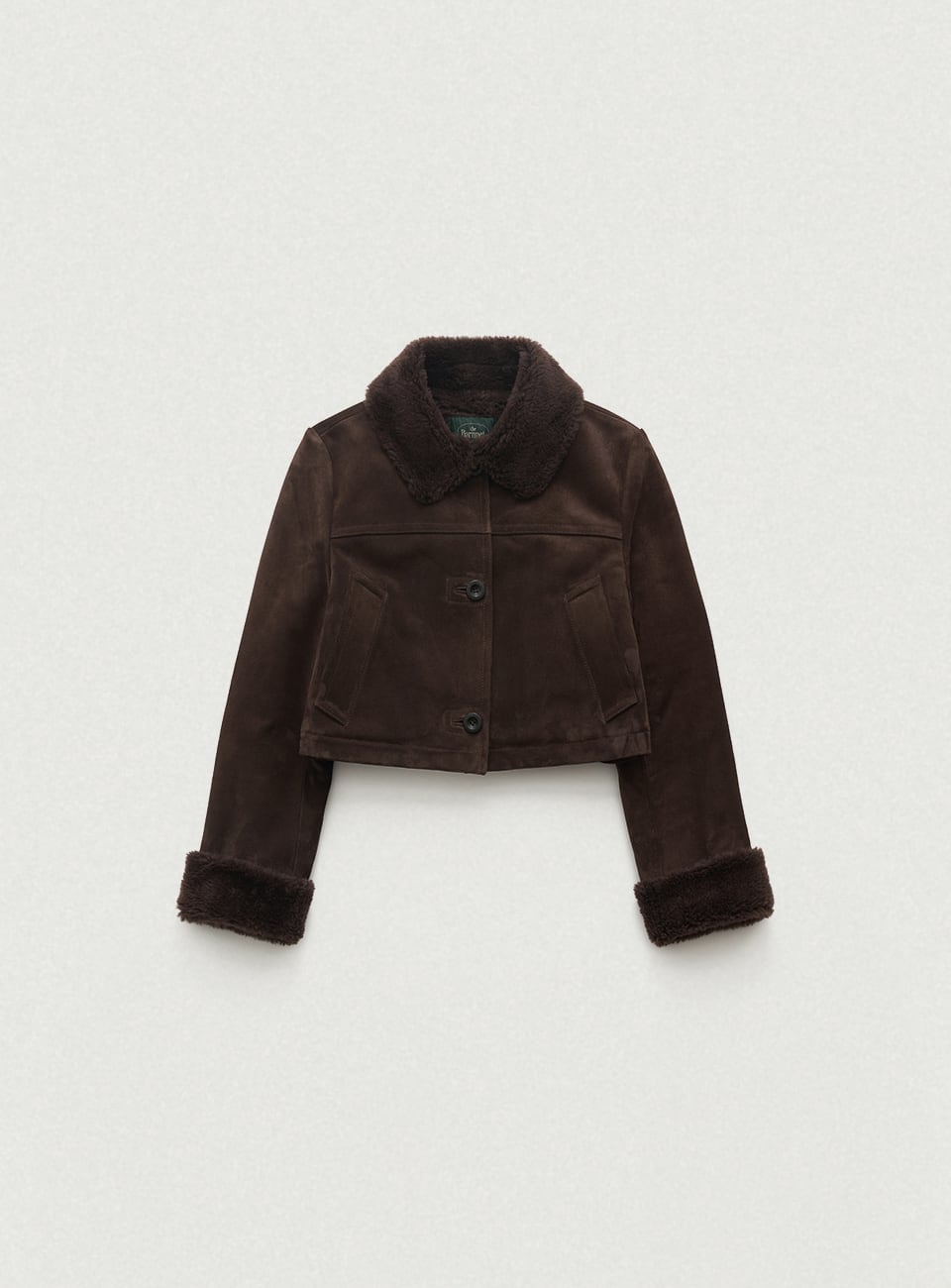 The Barnnet＊cropped eco shearling jacket 1月初旬発送 [The Barnnet] Brown Mont Blanc Cropped Shearling