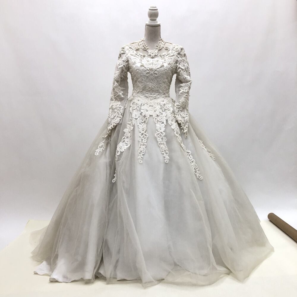 中古 ウェディングドレス Aライン ホワイト 9号 W-331