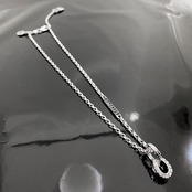 HORSESHOE : C with DIAMOND NECKLACE #1 with GODSIZE® I.D. TAG / ホースシュー : C・ダイヤモンド#1ネックレス ゴッドサイズ® I.D.タグ