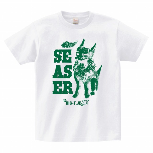 SEASERシーサー Tシャツ08（厚手）ホワイト