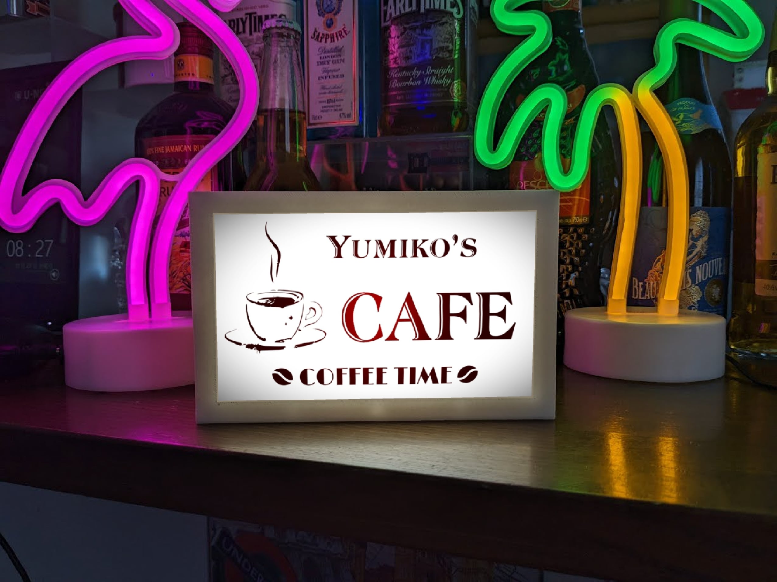 オーダー無料】タピオカドリンク 喫茶店 カフェ 看板 置物 雑貨 ライト