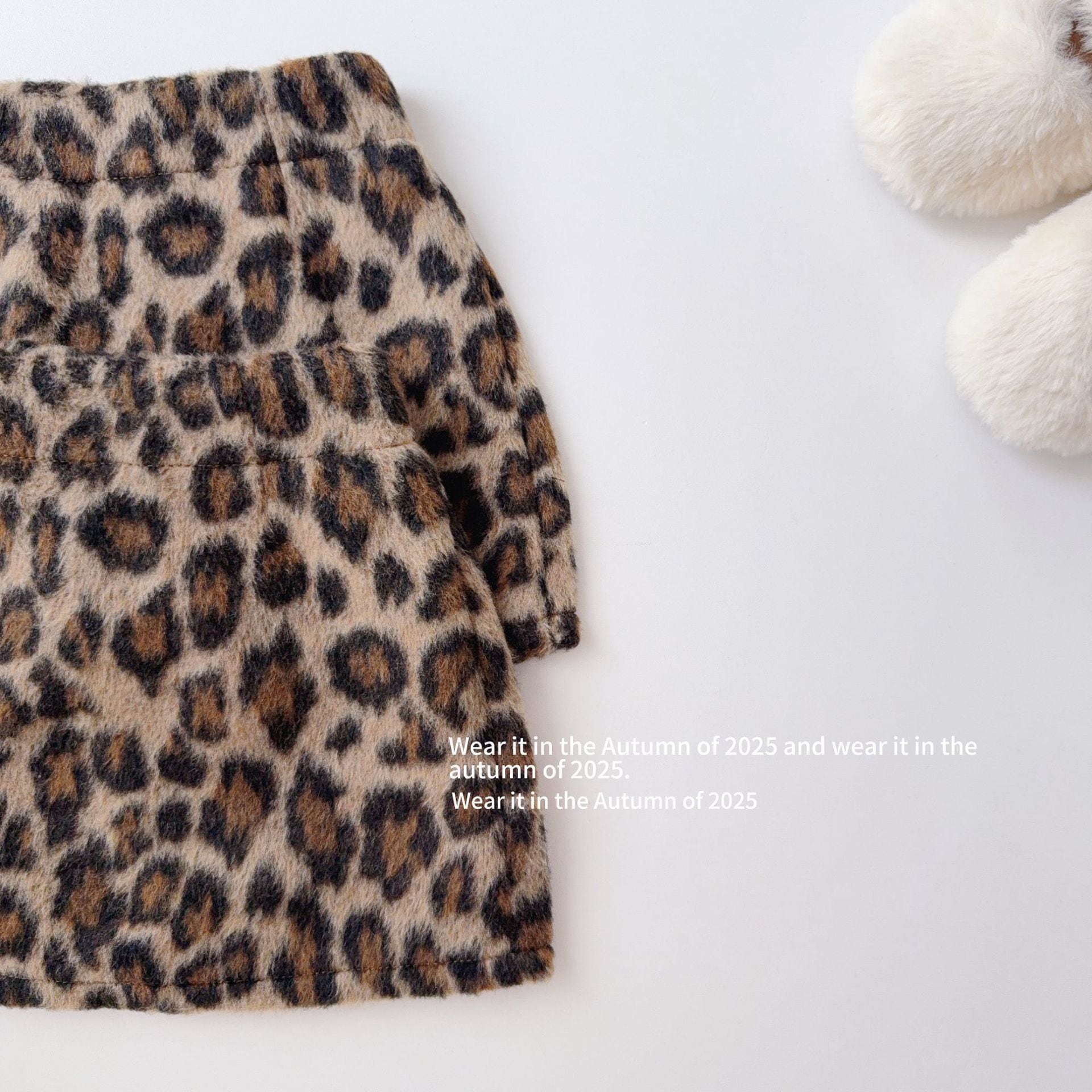 インパン付きレオパードミニスカート