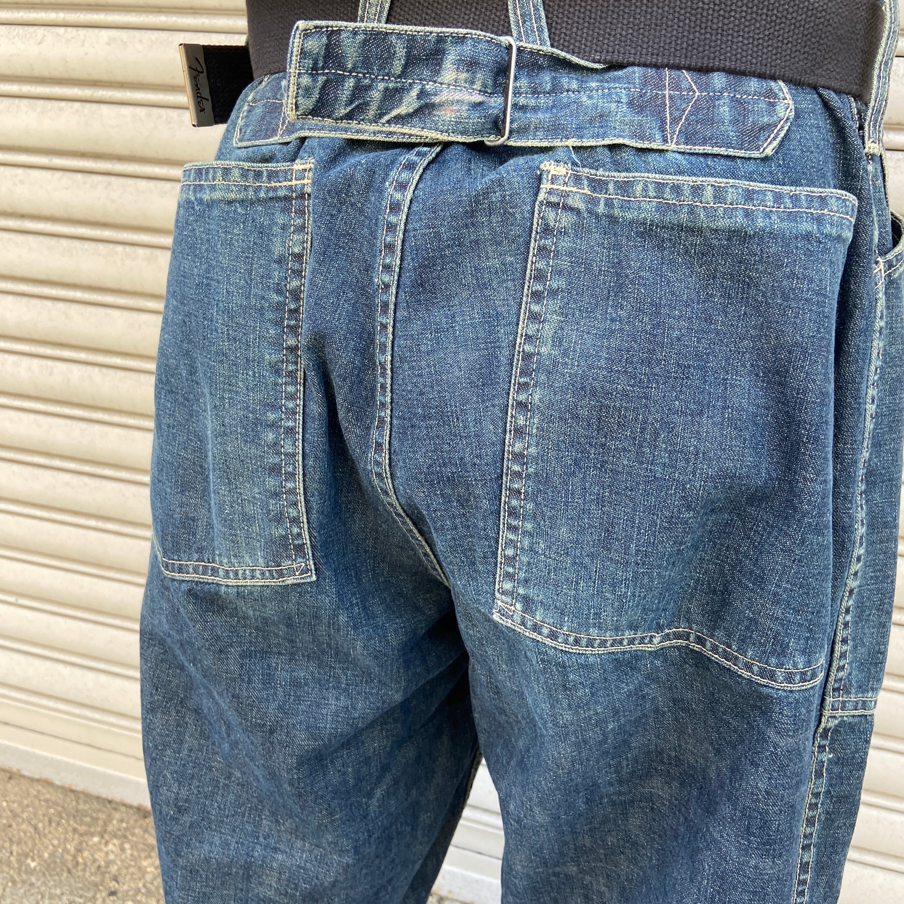 送料無料』90s USA製 RRL シンチバックデニムワークパンツ ラルフ 
