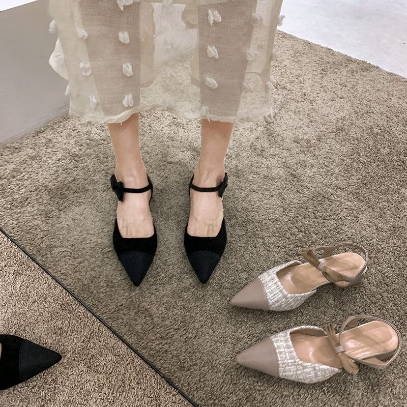 サンダルサマーレッドスタンダードリボンヒール レトロ ハイヒール 靴 シューズ 夏物 フェイクシューズ91920298122